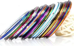 10 Rolletjes Striper 1mm Nail Art Striping Tape / Sparkolia Decoratie Sticker Nagel / Multicolor Gemengde Kleuren -Cosmetica Promotiewinkel 1200x742