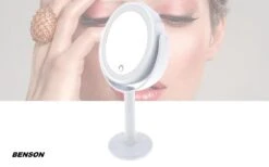 Benson Make Up Spiegel Met LED Ring - Cosmetische Spiegels Met Touch Dimmer - 2 Zijde -Cosmetica Promotiewinkel 1200x746