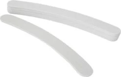Merkloos 5x Boemerang / Kromme Nagelvijl #100/180, Wit. Kromme Nagelvijl Voor Het Vijlen En Vormgeven Van Acryl Nagels, Gel Nagels.