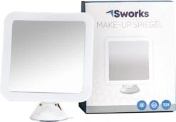 Vergroot Make Up En Scheer Spiegel Met LED Verlichting Vierkant - 10x Vegroting En Natuurlijk Licht Voor Cosmetica/Scheren/Epileren - 360° Graden Verstelbare Zuignap En Wandbevestiging 18 Vergroot Make Up En Scheer Spiegel Met LED Verlichting Vierkant - 10x Vegroting En Natuurlijk Licht Voor Cosmetica/Scheren/Epileren - 360° Graden Verstelbare Zuignap En Wandbevestiging -Cosmetica Promotiewinkel 1200x836