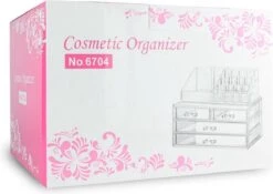 Relaxdays Make-up Organizer - Tweedelig - Cosmetica Opbergdoos - Transparant 35 Relaxdays Make-up Organizer - Tweedelig - Cosmetica Opbergdoos - Transparant -Cosmetica Promotiewinkel 1200x852 1