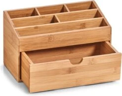 Zeller Present Houten Bureau Organizer - C-04-4-CHout - Sorteervakken & Duurzaam -Cosmetica Promotiewinkel 1200x944 2