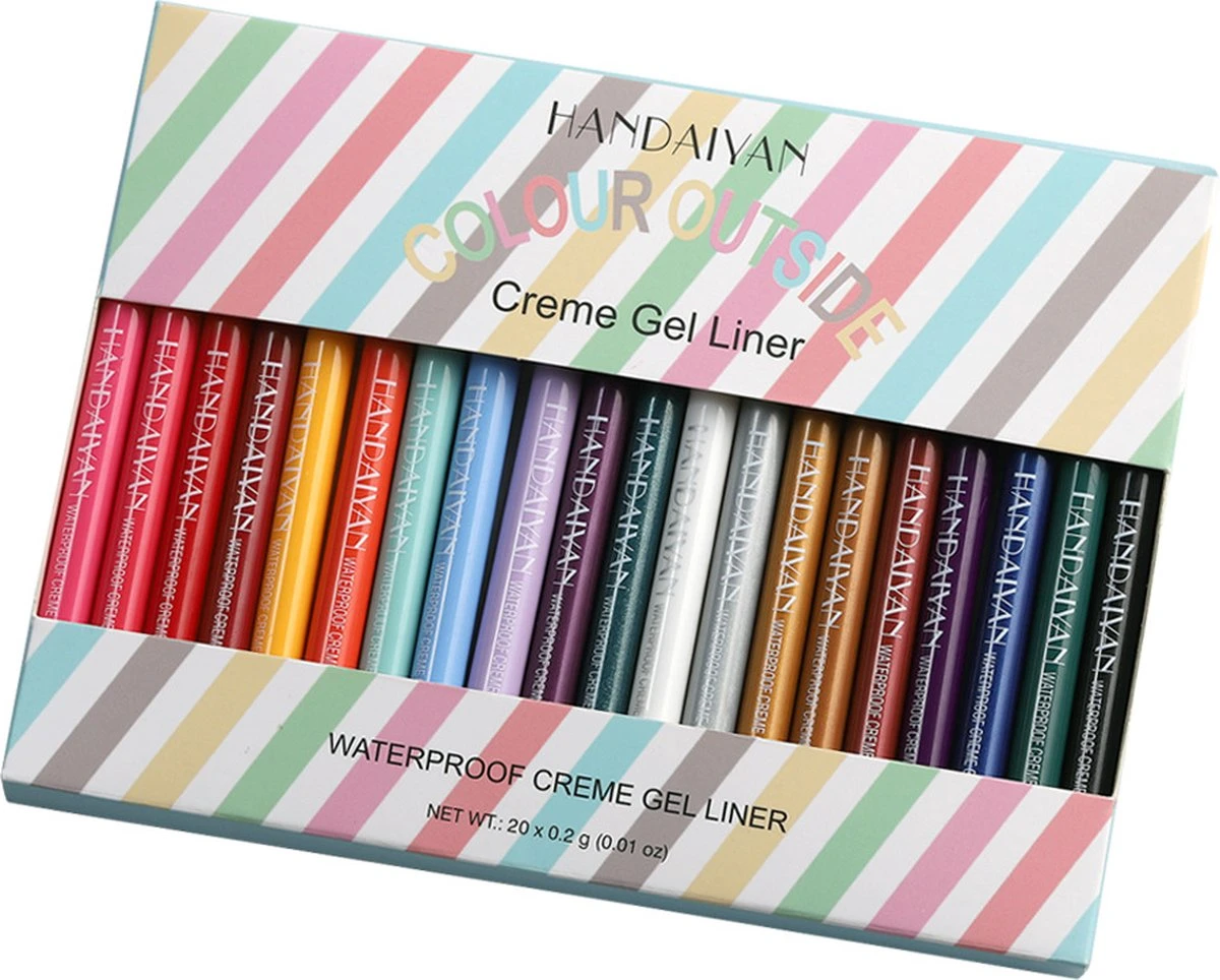 HANDAIYAN Sneldrogend Waterdicht En Niet Gemakkelijk Uit Te Vegen Kleur Eyeliner 20 Kleuren 5 HANDAIYAN Sneldrogend Waterdicht En Niet Gemakkelijk Uit Te Vegen Kleur Eyeliner 20 Kleuren - Afbeelding 3