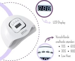 Merkloos Daniqqi - 80 Watt UV LED Lamp Nagels - 45 Leds Nagellamp - Wit -Cosmetica Promotiewinkel 1200x965