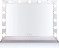 Hollywood Spiegel Met Led Verlichting | Zilver | VIVO Make Up Spiegel | 70*54cm | Spiegel Voor Kaptafel -Cosmetica Promotiewinkel 1200x982 1