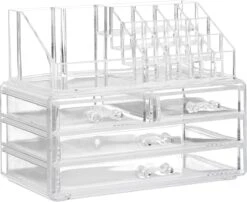 Relaxdays Make-up Organizer - Tweedelig - Cosmetica Opbergdoos - Transparant 31 Relaxdays Make-up Organizer - Tweedelig - Cosmetica Opbergdoos - Transparant -Cosmetica Promotiewinkel 1200x982 2