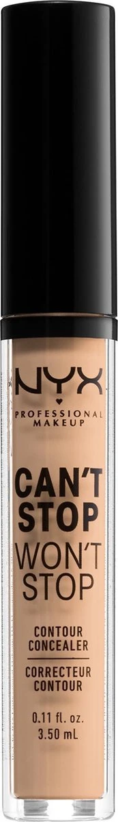 NYX Professional Makeup - Can't Stop Won't Stop Concealer - Natural 3 NYX Professional Makeup - Can't Stop Won't Stop Concealer - Natural
