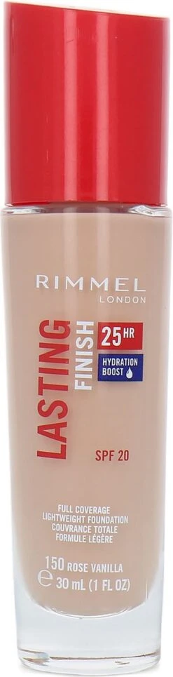 Rimmel London Lasting Finish Foundation - 150 Rose Vanilla -Cosmetica Promotiewinkel 307x1200 3