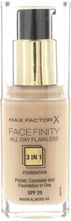 Max Factor Facefinity All Day Flawless 3-in-1 Liquid Foundation - 045 Almond -Cosmetica Promotiewinkel 386x1200 3
