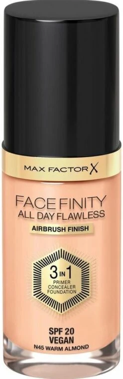 Max Factor Facefinity All Day Flawless 3-in-1 Liquid Foundation - 045 Almond -Cosmetica Promotiewinkel 390x1200 2