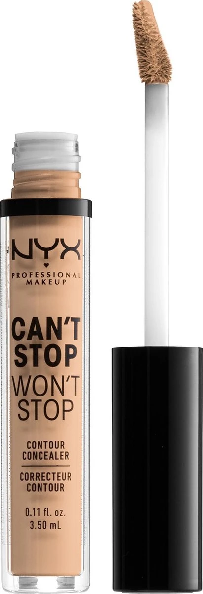NYX Professional Makeup - Can't Stop Won't Stop Concealer - Natural 4 NYX Professional Makeup - Can't Stop Won't Stop Concealer - Natural - Afbeelding 2