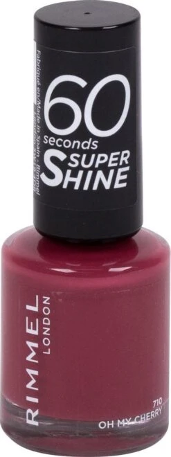 Rimmel London Rimmel 60 Seconds Super Shine Nagellak - 710 Oh My Cherry! -Cosmetica Promotiewinkel 449x1200 6