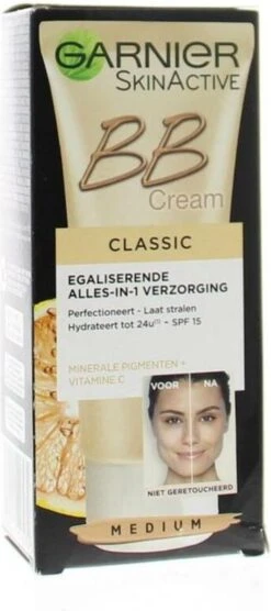 Garnier SkinActive BB Cream Classic Medium 5-in-1 Verzorging - 50 Ml -Cosmetica Promotiewinkel 533x1200