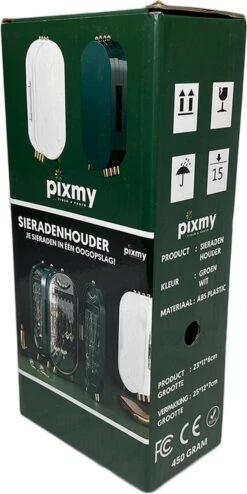 PIXMY® - Groen - Sieradenhouder - Oorbellenrekje - Sieradenrekje - Sieraden Organizer - Sieraden Doos - Sieraden Opbergen -Cosmetica Promotiewinkel 600x1200 4