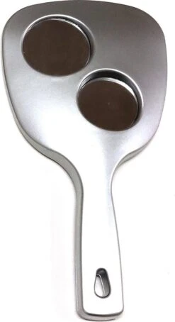 Handspiegel Trio - Spiegel Ø 13,5 Cm - 1X 3X & 5X Vergrotend - Zilver - Afmeting: 25 X 13,3 Cm. -Cosmetica Promotiewinkel 653x1200 5