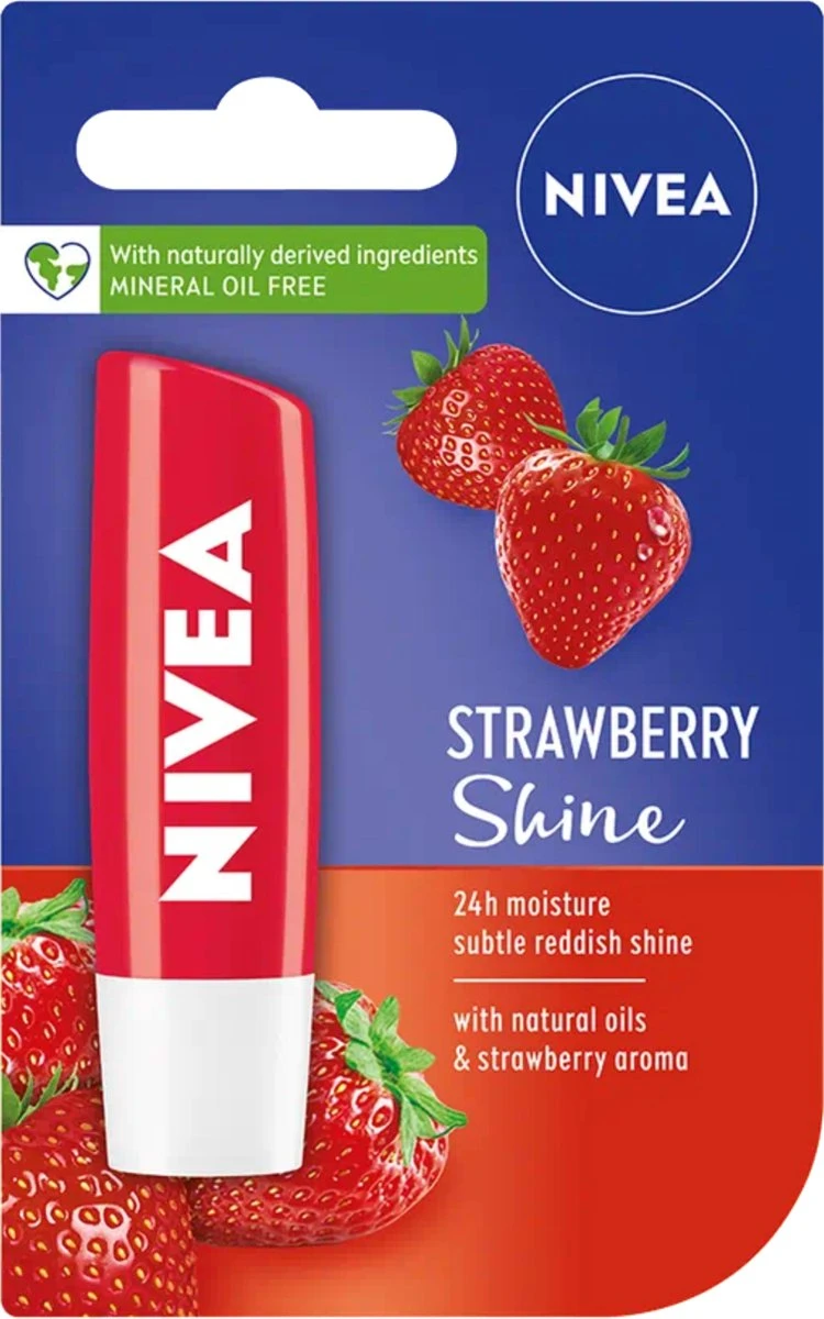 Nivea - Labello Strawberry Shine Lippenbalsem - 5,5 Ml Stick - Lipbalsem - Lipbalm - Lipverzorging - Verrijkt Met Shea Boter En Bio Jojoba Olie 3 Nivea - Labello Strawberry Shine Lippenbalsem - 5,5 Ml Stick - Lipbalsem - Lipbalm - Lipverzorging - Verrijkt Met Shea Boter En Bio Jojoba Olie
