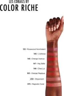 L'Oréal Lippenstift Color Riche Satin 145 L'Adresse Oranje -Cosmetica Promotiewinkel 802x1200