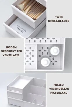 Make-up Organizer - Cosmetica Opbergdoos - Sieraden Bakje - Dames - Wit - Opmaken -Cosmetica Promotiewinkel 804x1200 3