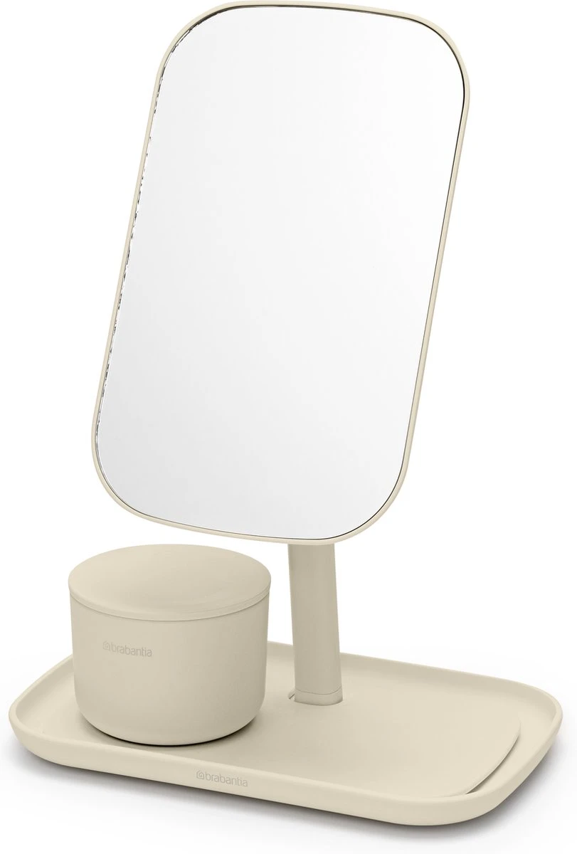 Brabantia ReNew Make-up Spiegel - Met Accessoireschaal - Soft Beige 5 Brabantia ReNew Make-up Spiegel - Met Accessoireschaal - Soft Beige - Afbeelding 3