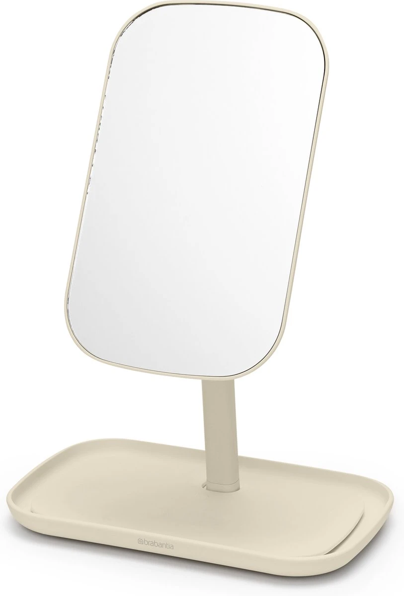 Brabantia ReNew Make-up Spiegel - Met Accessoireschaal - Soft Beige 4 Brabantia ReNew Make-up Spiegel - Met Accessoireschaal - Soft Beige - Afbeelding 2