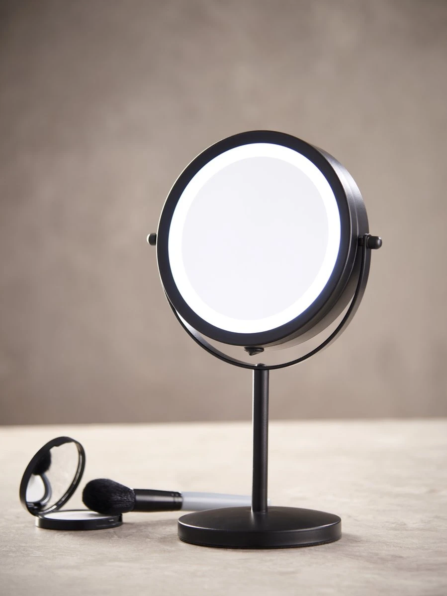 DAY Make-up Spiegel Met Verlichting - LED - 360° Draaibaar - Dubbelzijdig - 5x Vergroting - Scheerspiegel 5 DAY Make-up Spiegel Met Verlichting - LED - 360° Draaibaar - Dubbelzijdig - 5x Vergroting - Scheerspiegel - Afbeelding 3