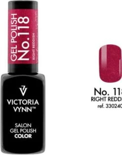 Gellak Victoria Vynn™ Gel Nagellak - Salon Gel Polish Color 118 - 8 Ml. - Right Reddish