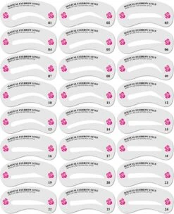 Merkloos Wenkbrauw Stencil / Wenkbrauw Sjabloon Voor Wenkbrauw Stempel - 24 Verschillende Sjablonen - Wenkbrauw Poeder En Wenkbrauwverf - Brow Stamp - Wenkbrauw Vormen - Make Up Set - Make Up Kwasten Set - Cadeau Voor Haar - Wenkbrauwsjablonen -Cosmetica Promotiewinkel 976x1200 2