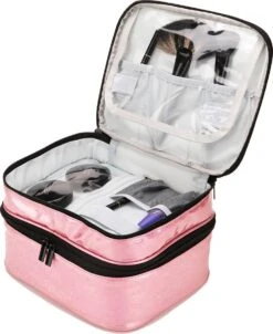 YONO Nagellak Tas - Nagelkoffer Beautycase - Cosmetica Koffer - Manicure Organizer - Roze -Cosmetica Promotiewinkel 981x1200 6