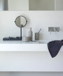 Omliox Make Up En Scheer Spiegel - Ronde Standspiegel - 10x Vergroting - Ø19cm - Mat Zwart -Cosmetica Promotiewinkel 992x1200